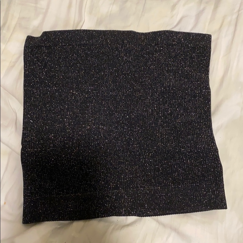 Urban Outfitters Black Glitter Tube Top